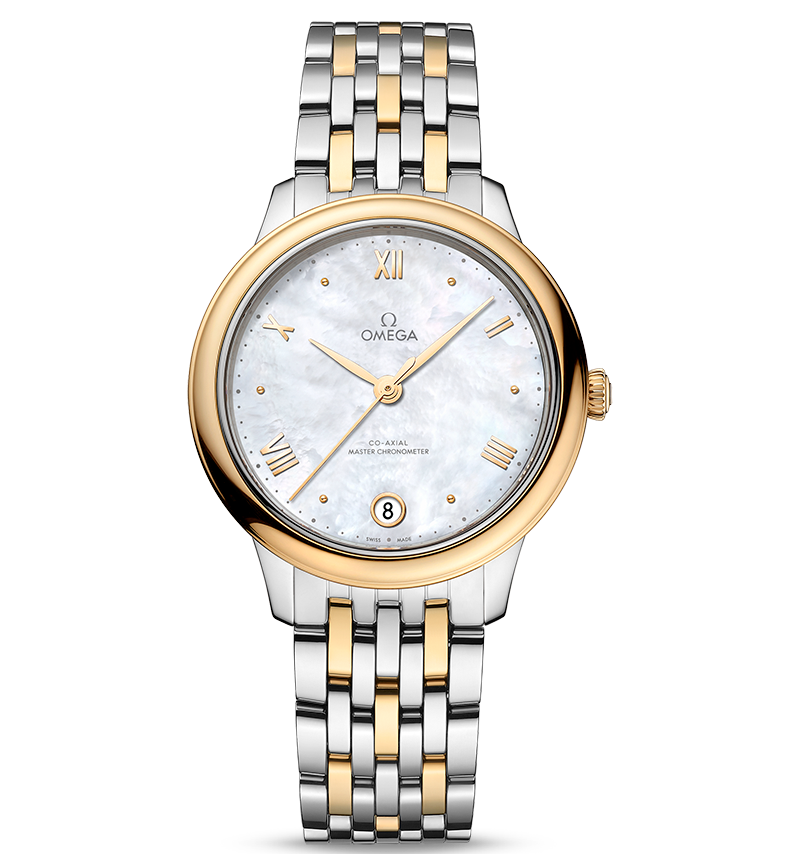 OMEGA De Ville Prestige Co-Axial Master Chronometer, 34mm with Mother of Pearl Dial