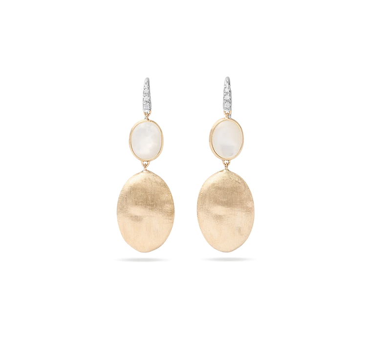 MARCO BICEGO ゴールド ドロップ型 イヤリング Marco Bicego Siviglia Gold and Pearl Drop Earrings | Fink's