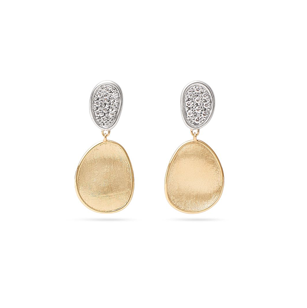 Marco Bicego Lunaria Double Drop Earrings with Diamonds