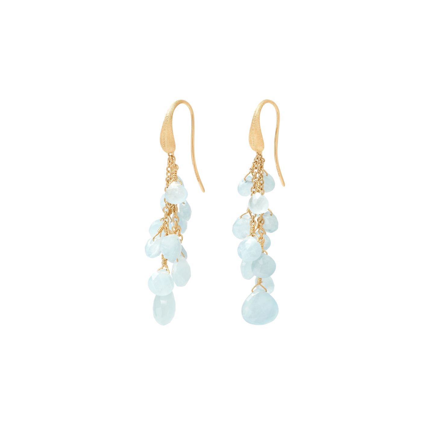 Marco Bicego Paradise Yellow Gold Aquamarine Dangle Earrings