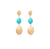 Marco Bicego Siviglia Yellow Gold Bead and Turquoise Dangle Earrings