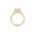 Fink's Exclusive Four Prong Bezel Set Oval Diamond Engagement Ring in Yellow Gold