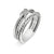 X Crossover Band Ring in Sterling Silver with Diamonds, 6mm