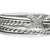 X Crossover Band Ring in Sterling Silver with Diamonds, 6mm