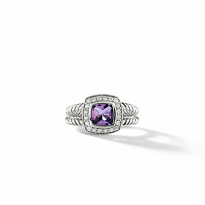 Petite Albion® Ring with Amethyst and Diamonds, Size 7 (Image 2)