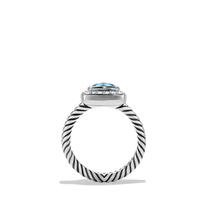Petite Albion® Ring with Blue Topaz and Diamonds, Size 6 (Image 4)