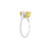 Fink's Exclusive Radiant Cut Fancy Yellow Diamond Engagement Ring with Shield Diamonds
