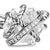 Cable Wrap Ring in Sterling Silver with Crystal and Pavé Diamonds, 11mm