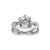 Cable Wrap Ring in Sterling Silver with Crystal and Pavé Diamonds, 11mm