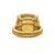 Chatelaine Pavé Bezel Ring in 18K Yellow Gold with Blue Topaz and Diamonds, 14mm