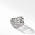 David Yurman Crossover Ring in Sterling Silver with Diamonds, 17.8mm in Sterling Silver