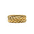 Chevron Band Ring in 18K Yellow Gold, 9mm, Size 10