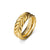 Chevron Band Ring in 18K Yellow Gold, 9mm, Size 10