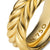 Chevron Band Ring in 18K Yellow Gold, 9mm, Size 10