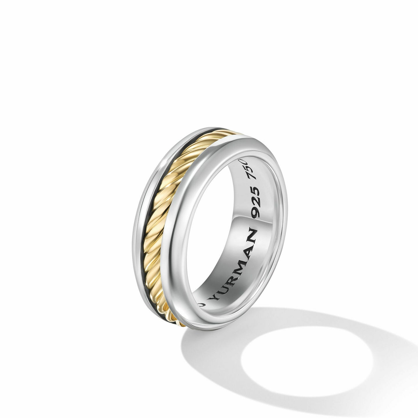 David Yurman The Waves Collection Ring in Silver and 18-Karat Yellow Gold (Image 4)