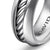 Cable Inset Band Ring in Sterling Silver, 8mm