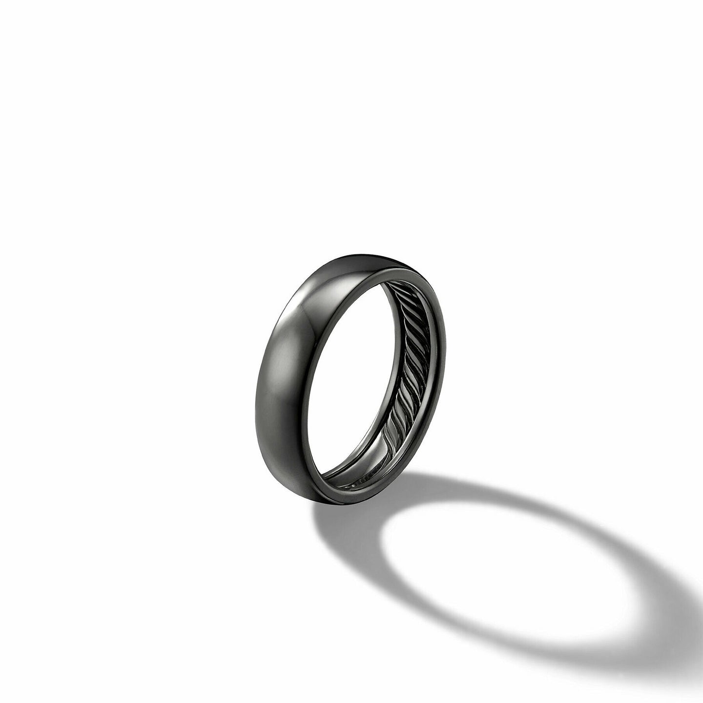 DY Classic Band Ring in Grey Titanium, Size 9 (Image 3)