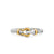 Petite Buckle Ring in Sterling Silver with 18K Yellow Gold, 2mm