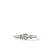 Petite Buckle Ring in Sterling Silver with 18K Yellow Gold and Diamonds, 2mm