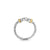 Petite Buckle Ring in Sterling Silver with 18K Yellow Gold and Diamonds, 2mm