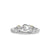 Petite Buckle Ring in Sterling Silver with 18K Yellow Gold and Diamonds, 2mm