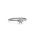 Petite Starburst Ring in Sterling Silver with Diamonds, 7.2mm