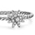 Petite Starburst Ring in Sterling Silver with Diamonds, 7.2mm