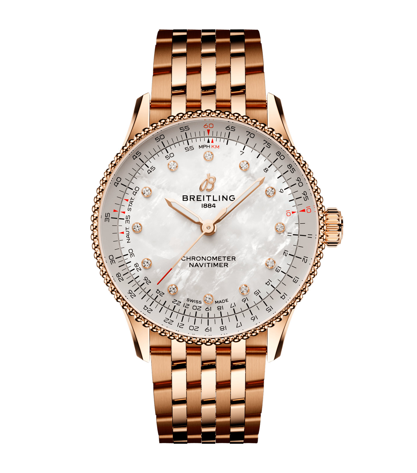 Breitling Navitimer Automatic 36 Watch with Mother of Pearl Dial