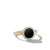 Petite DY Elements Ring in 18K Yellow Gold with Black Onyx and Pavé Diamonds, Size 6