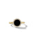 Petite DY Elements Ring in 18K Yellow Gold with Black Onyx and Pavé Diamonds, Size 7