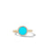 Petite DY Elements Ring in 18K Yellow Gold with Turquoise and Pavé Diamonds, Size 6