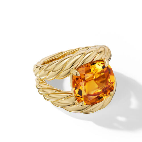 Marbella Ring in 18K Yellow Gold with Citrine, 20mm