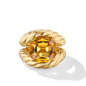 Marbella Ring in 18K Yellow Gold with Citrine, 20mm