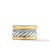 DY Mercer Multi Row Ring in Sterling Silver with 18K Yellow Gold and Pavé Diamonds, Size 7