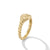 Sculpted Cable Micro Pinky Ring in 18K Yellow Gold, Size 3.5