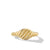 Sculpted Cable Micro Pinky Ring in 18K Yellow Gold, Size 3.5