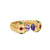 18-karat yellow gold • Amethyst, pink tourmaline, and tsavorites • Ring, 9.9mm