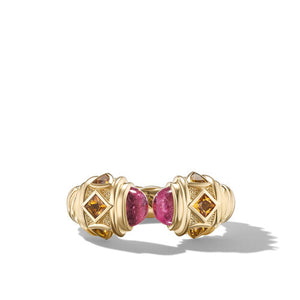 Renaissance Color Ring in 18K Yellow Gold with Rubellite and Citrine