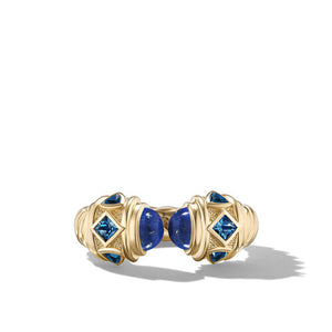 Renaissance Color Ring in 18K Yellow Gold with Lapis and Hampton Blue Topaz