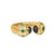 Renaissance Color Ring in 18K Yellow Gold with Black Onyx and Tsavorites, 9.9mm