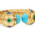 Renaissance Color Ring in 18K Yellow Gold with Turquoise, Tsavorite and Tanzanite, 9.9mm