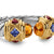 Renaissance Color Ring in Sterling Silver with 14K Yellow Gold, Madeira Citrine, Tanzanite and Rhodolite Garnet, 9.9mm