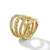 DY Mercer Multi Row Ring in 18K Yellow Gold with Pavé Diamonds, Size 7