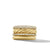 DY Mercer Multi Row Ring in 18K Yellow Gold with Pavé Diamonds, Size 8