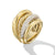 DY Mercer Multi Row Ring in 18K Yellow Gold with Diamonds, Size 9