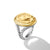 Albion Oval Ring in Sterling Silver with 18K Yellow Gold and Champagne Citrine, 21mm