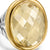 Albion Oval Ring in Sterling Silver with 18K Yellow Gold and Champagne Citrine, 21mm, Size 7