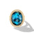 Albion Oval Ring in 18K Yellow Gold with Hampton Blue Topaz and Diamonds, 21mm