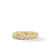 Sculpted Cable Band Ring in 18K Yellow Gold with Diamonds, Size 7