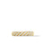 Sculpted Cable Band Ring in 18K Yellow Gold with Diamonds, Size 7